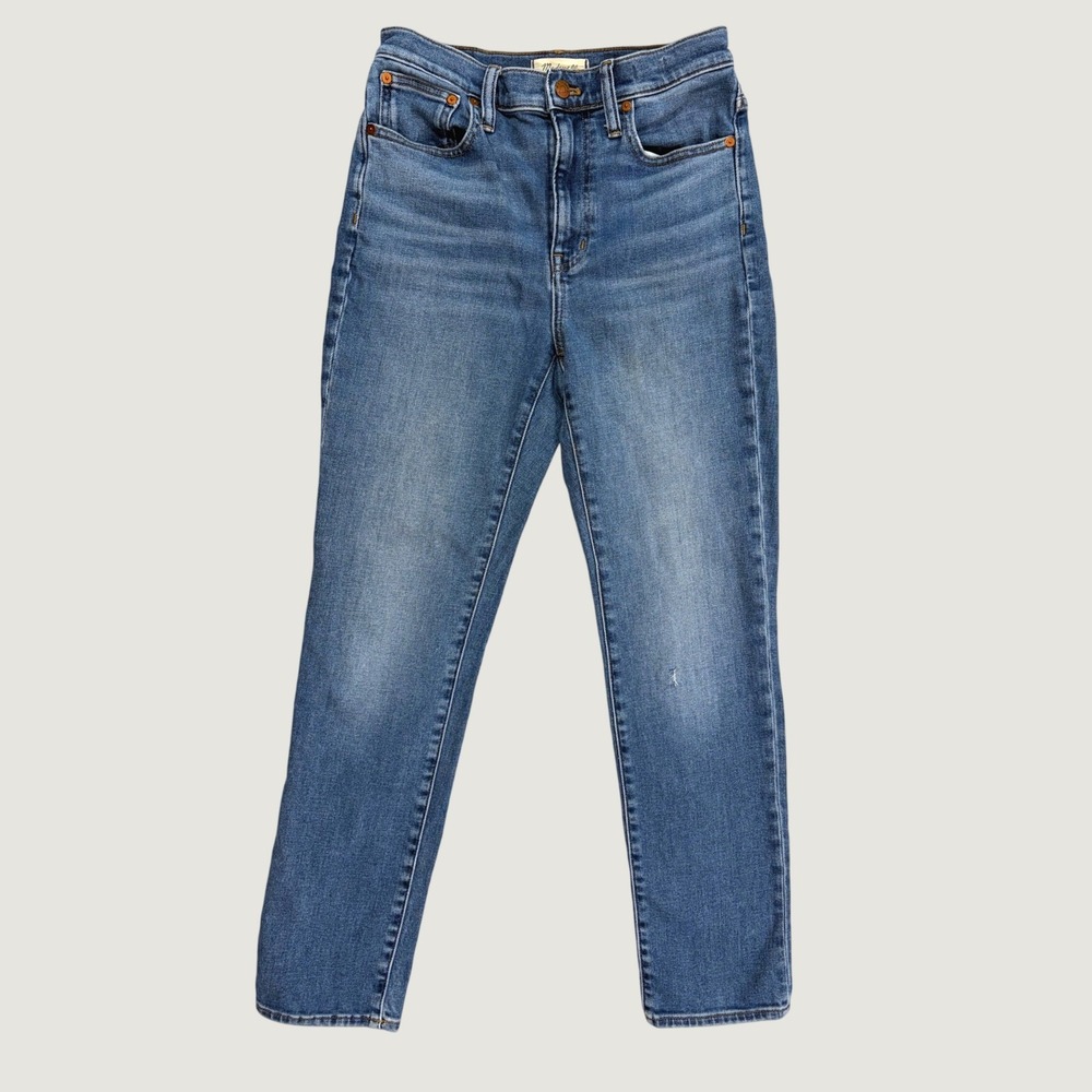 Madewell The High-Rise Slim Boyjean Medium Wash Denim Jeans Preppy Casual Sz 26